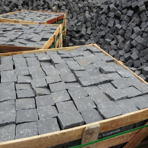 Quy Nhon Basalt Cubes, all sides split