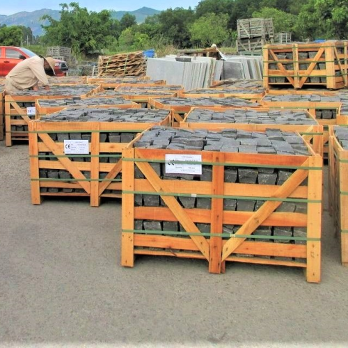 Quy Nhon Basalt Cubes, all sides split