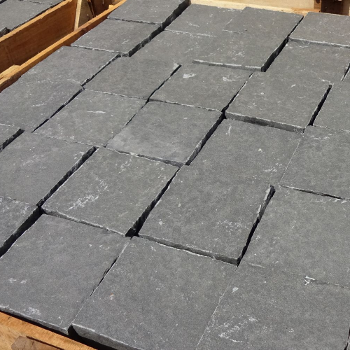 Basalt Cubes, top flamed, sides split, bottom sawn.