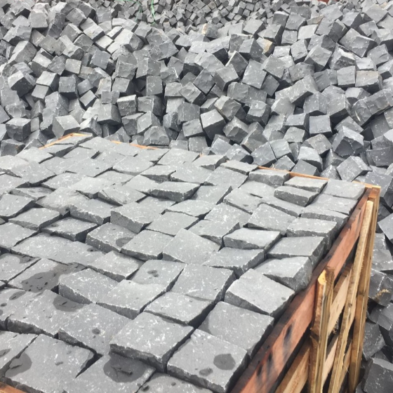 Quy Nhon Basalt Cubes, all sides split
